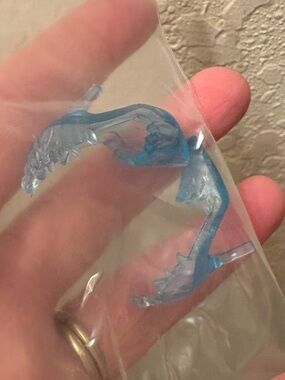 Disney Frozen Elsa Ice Snowflake Replacement Doll High Heel Blue Pump Shoes